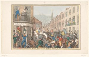 Spotprent op prinses Caroline, 1820 door Robert Isaac Cruikshank (attributed to workshop of)