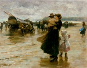 Het trekken van de boten, 1890