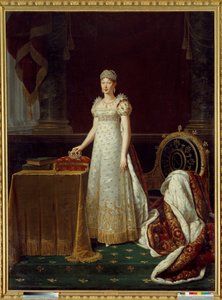 Portret van keizerin Marie Louise van Oostenrijk, vrouw van Napoleon I, afgebeeld als regentes van het rijk