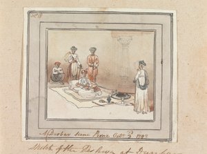 Een Durbar-scène, Poona, 3 oktober 1792 door Robert Mabon