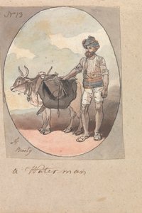 Een waterman met zijn os of stier door Robert Mabon