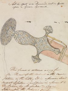 Perzisch Zwaardhandvat Bezet met Diamanten door Robert Mabon