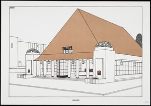 Halles, uit Une Cite Moderne, Dessins de Rob Mallet-Stevens Architecte, 1987 (gepubliceerd)