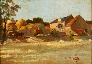 Een boerderij in Oost-Lothian door Robert McGregor