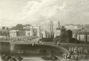 De Britse Residentie in Hyderabad door Robert Melville Grindlay