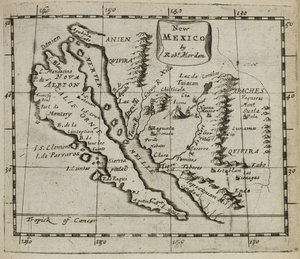 Kaart van Nieuw-Mexico