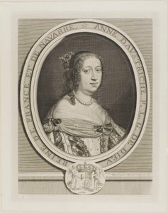 Anna van Oostenrijk, koningin van Frankrijk door Robert Nanteuil