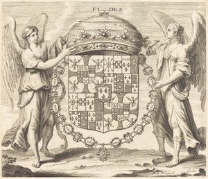 Wapens van Karel II, Hertog van Mantua door Robert Nanteuil
