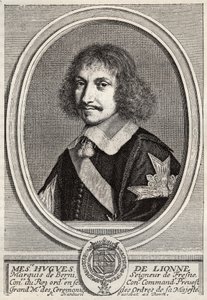 Hugues de Lionne (1611-1671), Markies de Fresnes, Heer van Berny, was een diplomaat en minister van staat onder Lodewijk XIV. Gravure door Robert Nanteuil. Privécollectie.