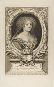 Marie Jeanne Baptiste, hertogin van Savoye door Robert Nanteuil