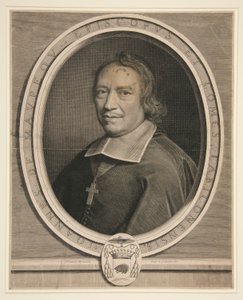 Portret van Jean de Maupeou, Bisschop en Graaf van Chalons-sur-Saone door Robert Nanteuil
