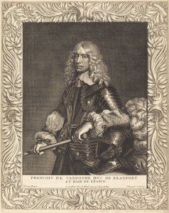 Francois, Hertog van Beaufort door Robert Nanteuil after Jean Nocret