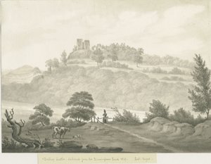 Dudley Castle: sepia tekening