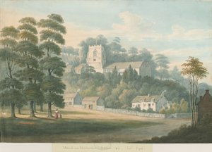 Tettenhall Kerk en Dorp: aquarel, 1826