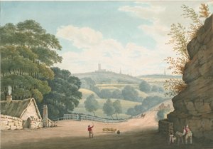 Wolverhampton - Ver gezicht vanaf Tettenhall: aquarel