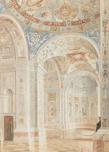 Interieur van de Villa Madama met decoraties door Giulio Romano en Baldassare Peruzzi door Robert Oerley