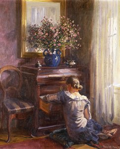 Een Vrouw in een Interieur