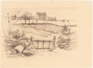 Poort naar de Boerderij, Pont-Aven door Robert Polhill Bevan