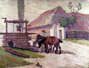 Drinkende paarden
