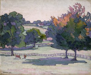 Esdoorns in Cuckfield, Sussex door Robert Polhill Bevan