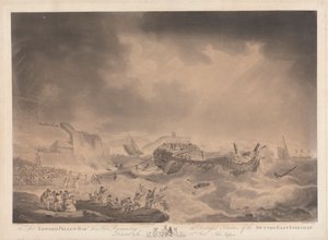De benarde situatie van de Dutton East Indiaman door Robert Pollard