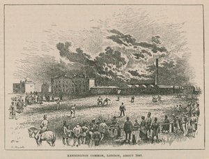 Kennington common, Londen, circa 1840 door Robert Randoll