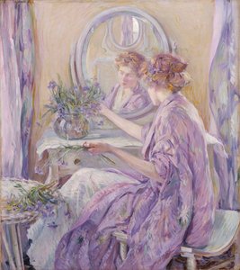 De paarse kimono, ca. 1910 door Robert Reid