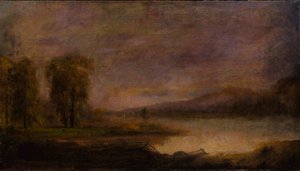 Landschap met meer door Robert S. Duncanson