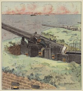 Japanse verdedigingen van de doorgangen van de Binnenzee door Robert Salles