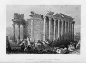 De grote tempel van Baalbek Heliopolis, Egypte door Robert Sands