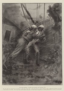 De Witte Heide, in het Drury Lane Theatre, het onderzeese duel door Robert Sauber