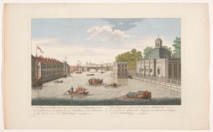 Gezicht op de rivier de Fontanka te Sint-Petersburg gezien vanaf de noordzijde door Robert Sayer (possibly)