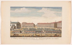 Gezicht op Covent Garden Market te Londen