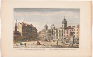 Gezicht op Northumberland House aan Charing Cross te Londen door Robert Sayer