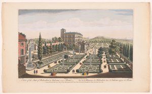 Gezicht op de Giardini Vaticani te Vaticaanstad