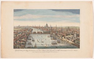 Gezicht op de stad Londen door Robert Sayer