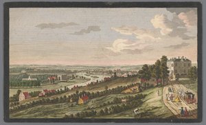 Gezicht op de stad Richmond aan de rivier de Theems door Robert Sayer