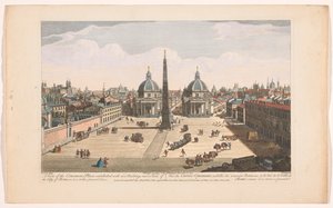 Gezicht op het Piazza del Popolo te Rome