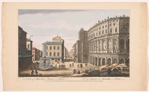Gezicht op het Theater van Marcellus te Rome door Robert Sayer