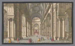 Gezicht op het interieur van Saint Paul