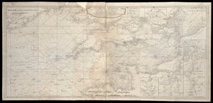 Het Britse Kanaal met een deel van de Atlantische Oceaan en de kust van Ierland