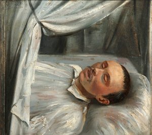 Dichter Mikhail Lermontov 1814-1841 op het sterfbed
