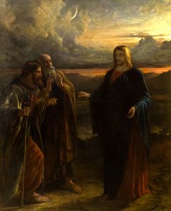 Christus en de Twee Discipelen op Weg naar Emmaüs