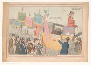 Spotprent over de Engelse binnenlandse politiek door Robert Seymour (possibly)