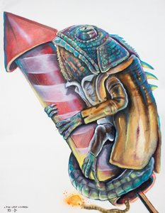 Lancering van de Chameleon-raket door Robert Sigaard