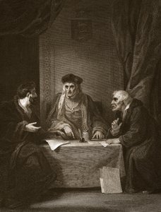 Henry VII met Empson en Dudley, gegraveerd door Worthington, illustratie uit David Hume
