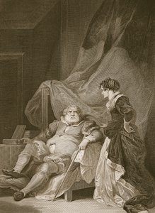 Hendrik de 8e en Catherine Parr, gegraveerd door George Noble, illustratie uit David Hume