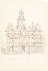 Hôtel de Ville, Place des Terreaux, Lyon door Robert Smirke