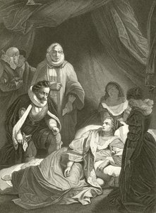 Laatste uren van koningin Elizabeth door Robert Smirke