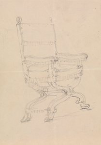 Studie van een stoel door Robert Smirke